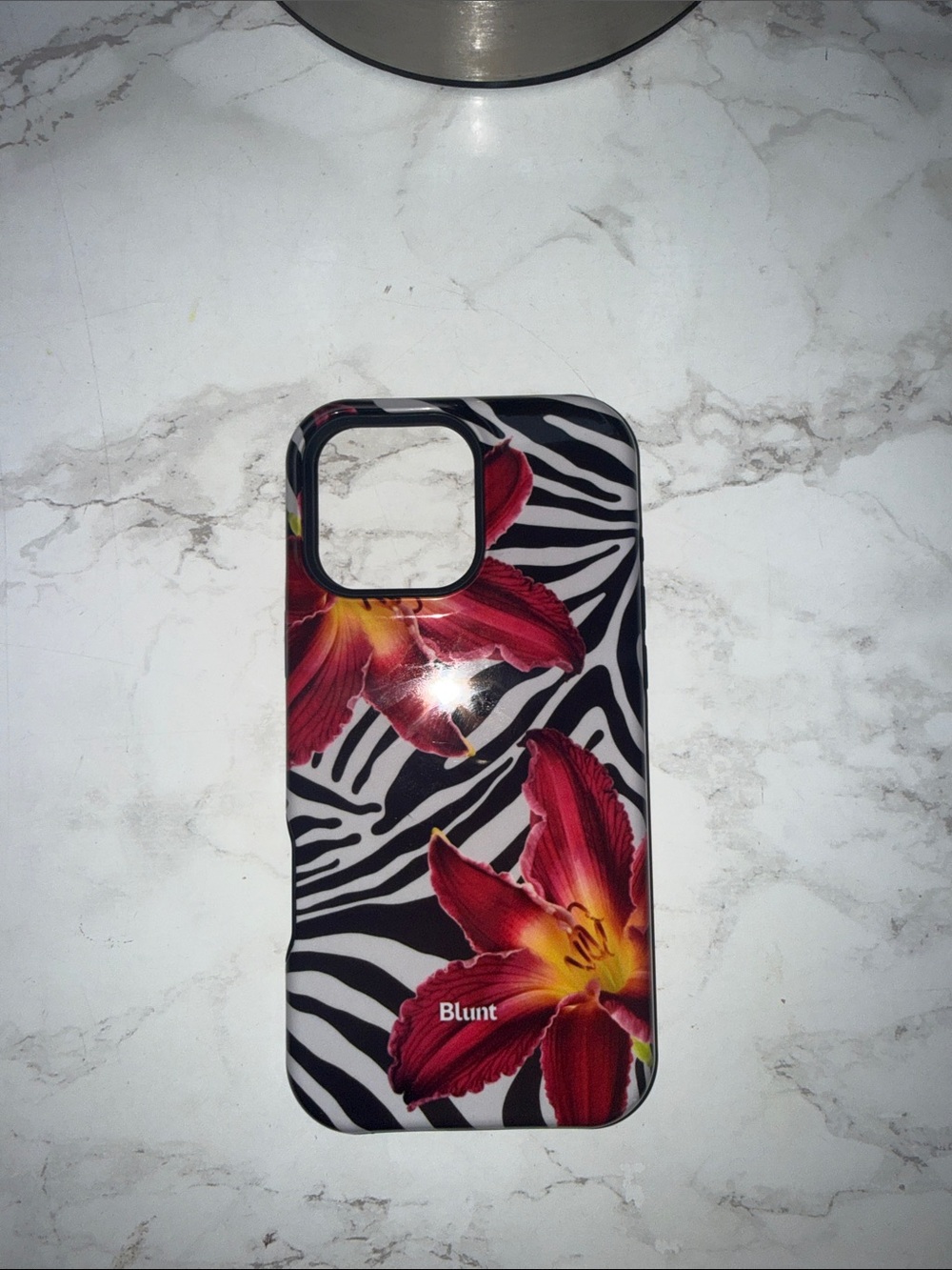 Blunt Floral Zebra Phone Case - Red